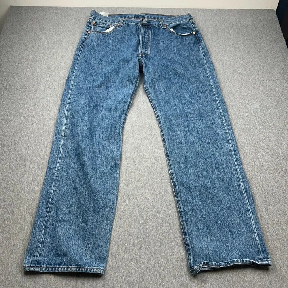 Levi's 501XX Button Fly Jeans Mens 36x30 Straight Leg Blue Denim Pants